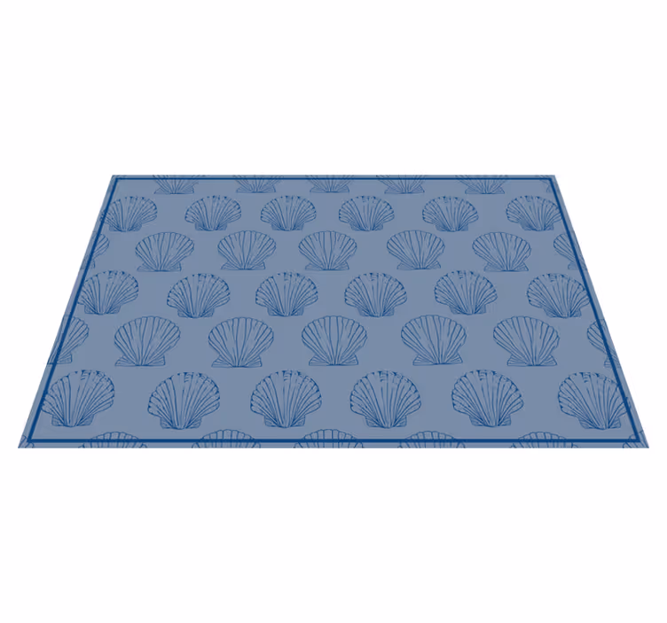 Individual original mesa elegancia en patrón de conchas - TenVinilo