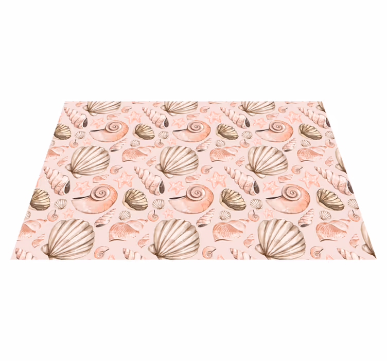 Individual original mesa superficie con diseño de conchas - TenVinilo