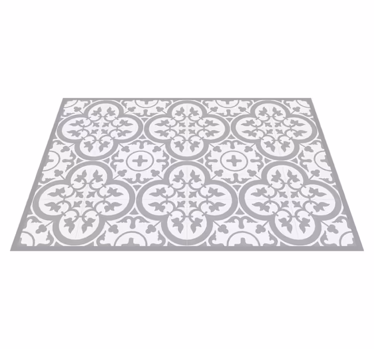 Mantel individual rectangular Patrón de mosaico gris - TenVinilo