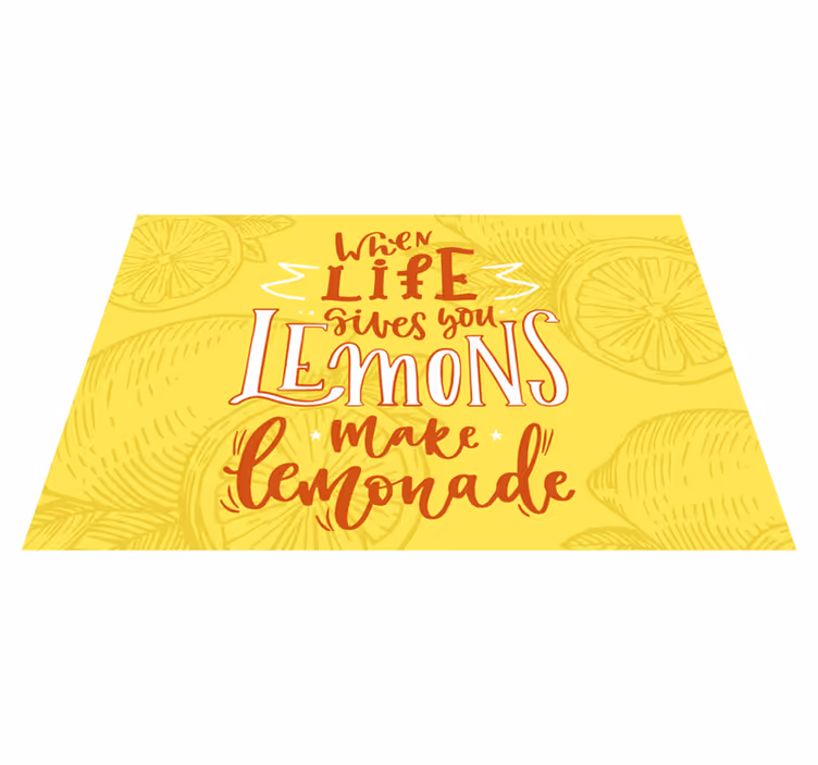 Mantel individual frases convierte los limones en limonada - TenVinilo