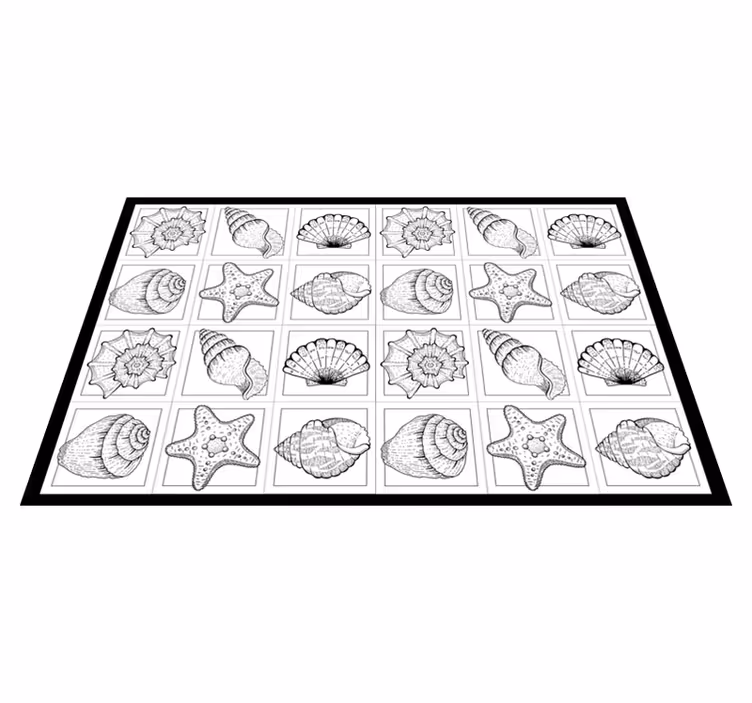 Individual original mesa motivo de conchas - TenVinilo
