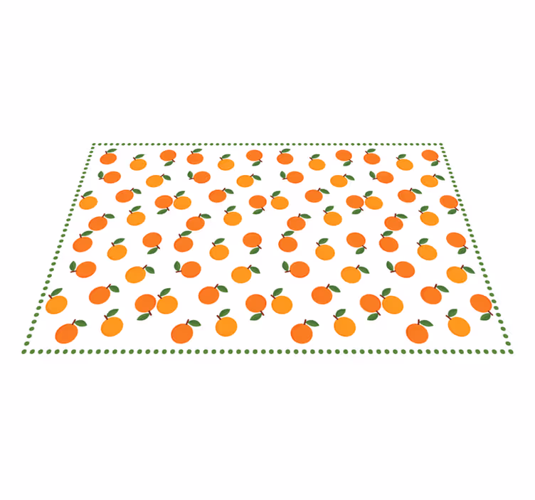 Manteles individuales patrones de naranjas - TenVinilo