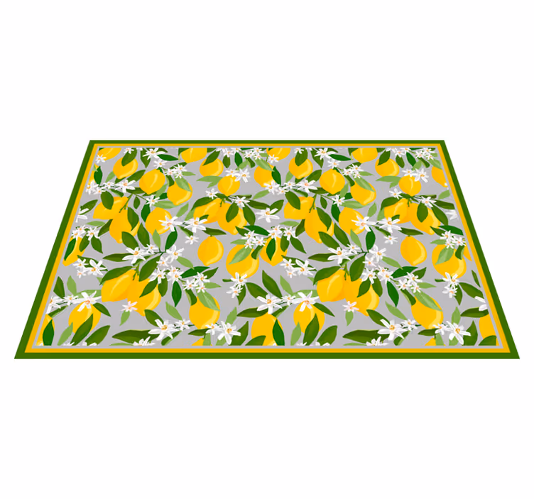 Individual original mesa patrones florales de limón - TenVinilo
