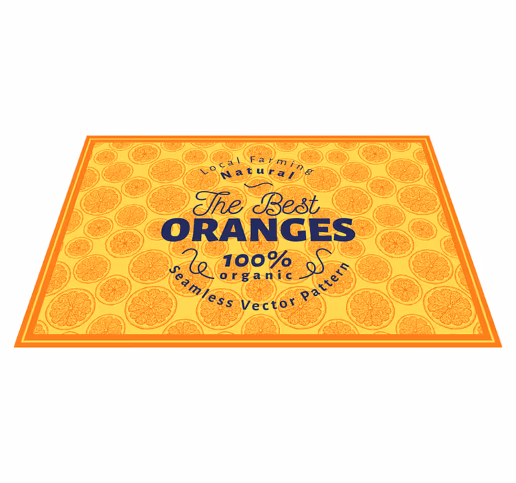 Individual original mesa patrón de rodajas de naranja - TenVinilo