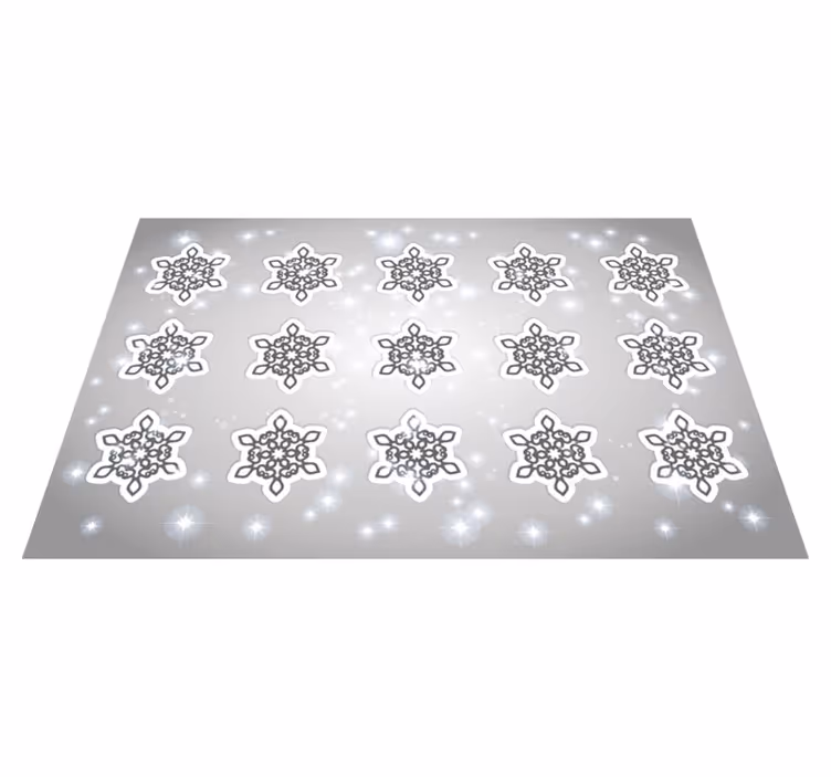 Mantel individual navideño patrón de copos de nieve - TenVinilo