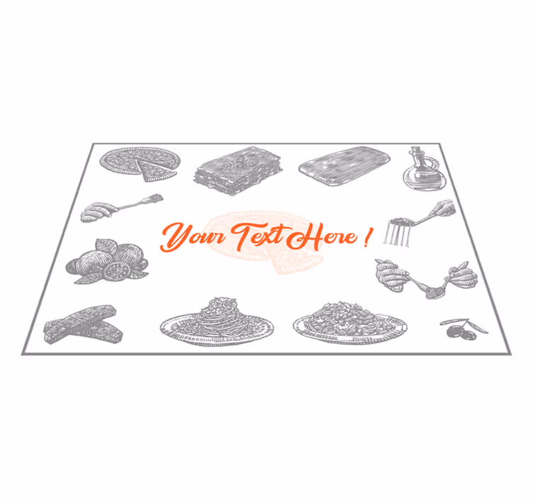 Individual original mesa estilo ilustración de alimentos - TenVinilo
