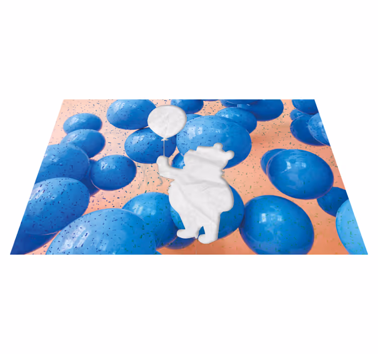 Individual mesa infantil oso con globo - TenVinilo