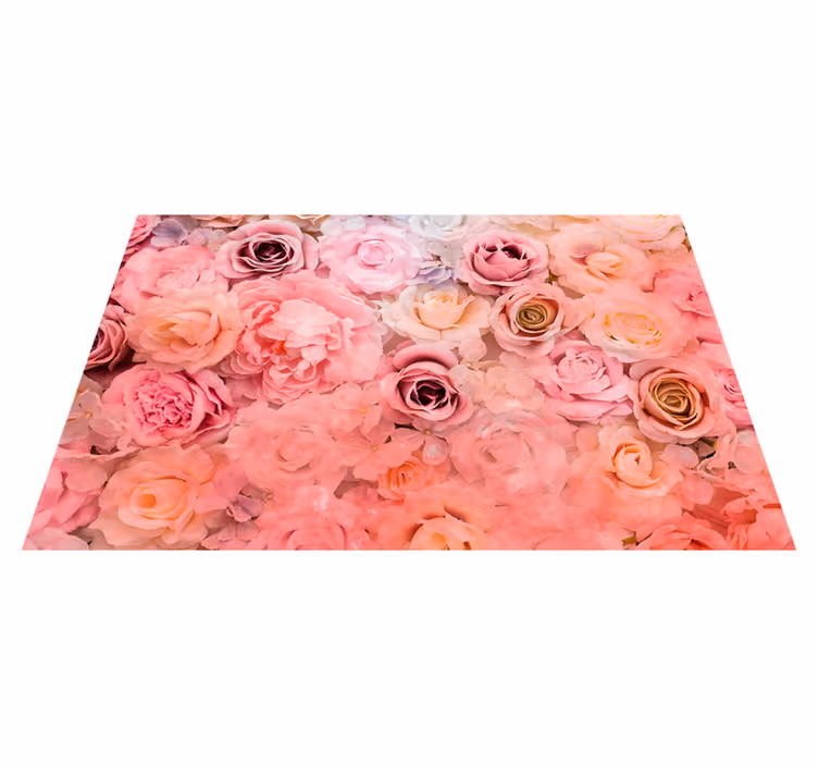 Mantel individual imitación patrón de rosas florales - TenVinilo