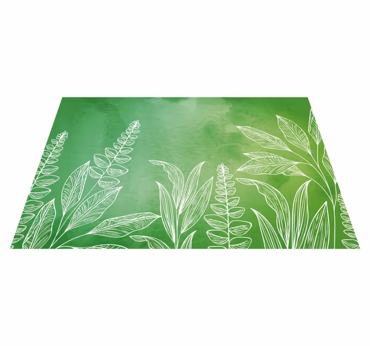 Individual mesa infantil juego de té con hojas - TenVinilo