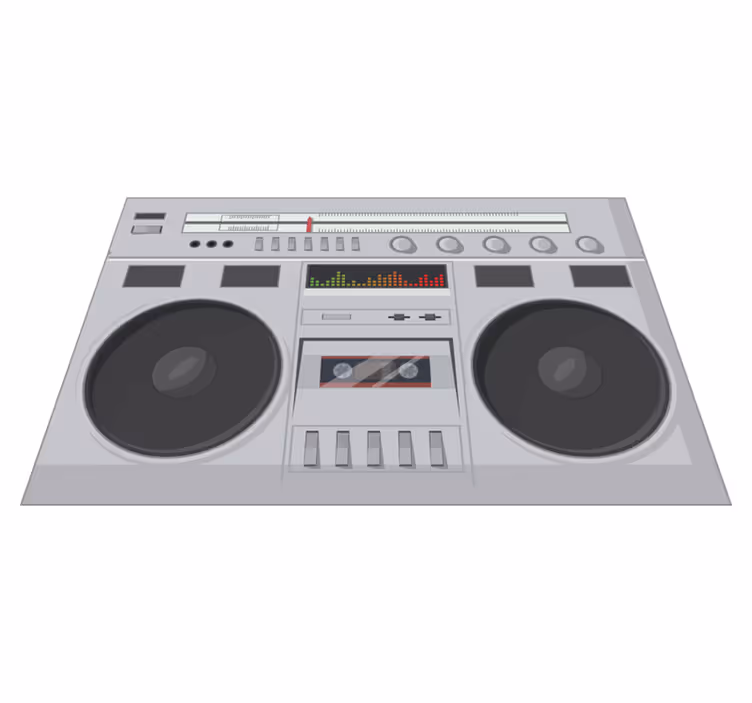 Individual original mesa estilo retro boombox - TenVinilo