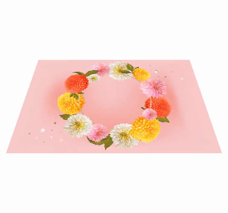 Individual original mesa acento circular floral - TenVinilo