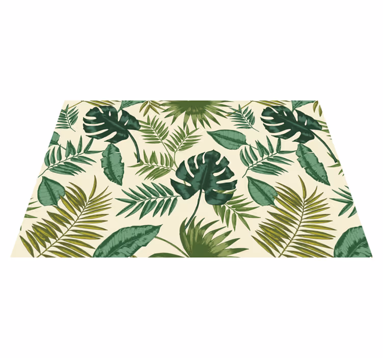 Mantel individual imitación patrón tropical frondoso - TenVinilo