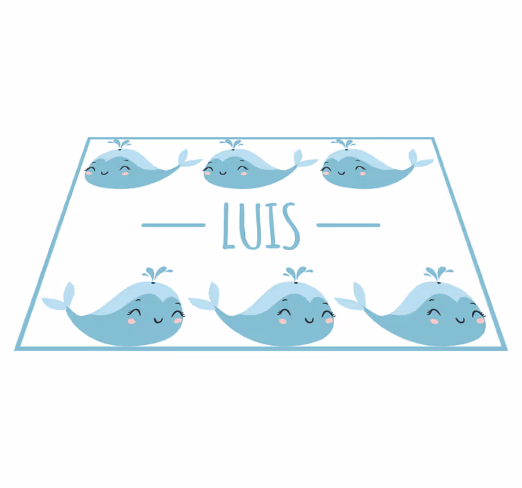 Individual mesa infantil motivos de ballena feliz - TenVinilo