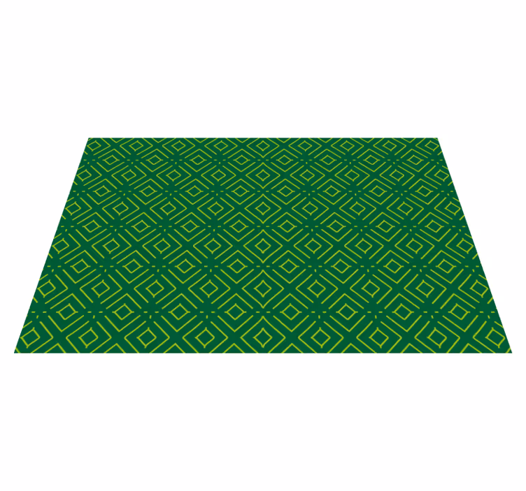 Mantel individual imitación patrón geométrico verde - TenVinilo