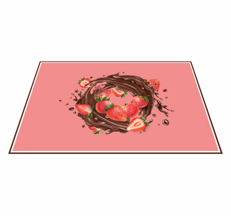 Individual original mesa fresas cubiertas de chocolate - TenVinilo
