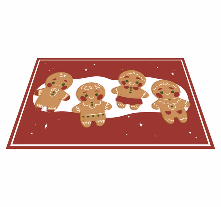 Mantel individual navideño Motivos de galletas de jengibre - TenVinilo