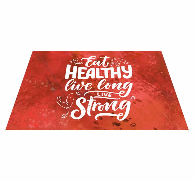 Mantel individual frases come sano vive fuerte - TenVinilo