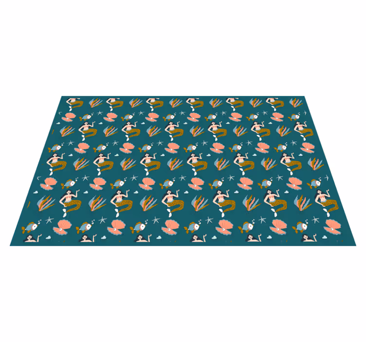 Individual mesa infantil patrón de conchas de sirena - TenVinilo