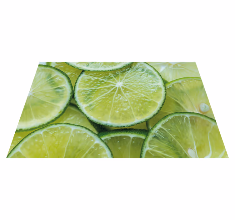 Individual mesa moderno rodajas de lima fresca - TenVinilo