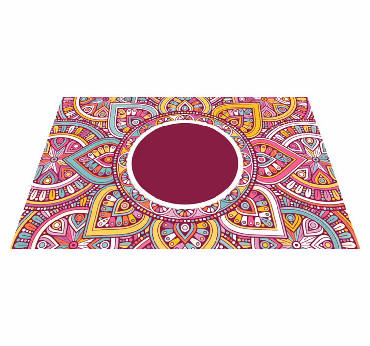 Individual original mesa patrón mandala colorido - TenVinilo