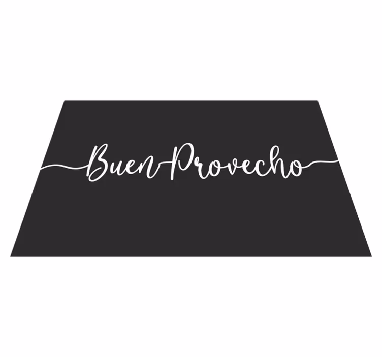 Mantel individual frases afirmaciones elegantes de comida - TenVinilo