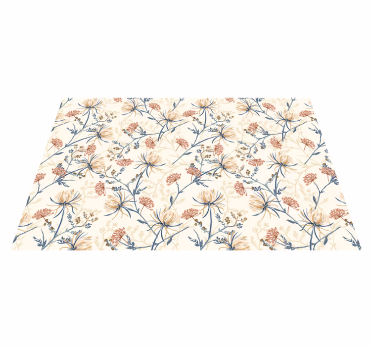 Mantel individual moderno Conjunto de flores vintage - TenVinilo