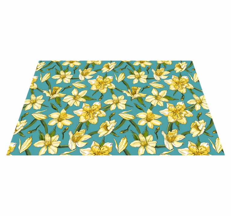 Individual original mesa patrón floral de narcisos - TenVinilo