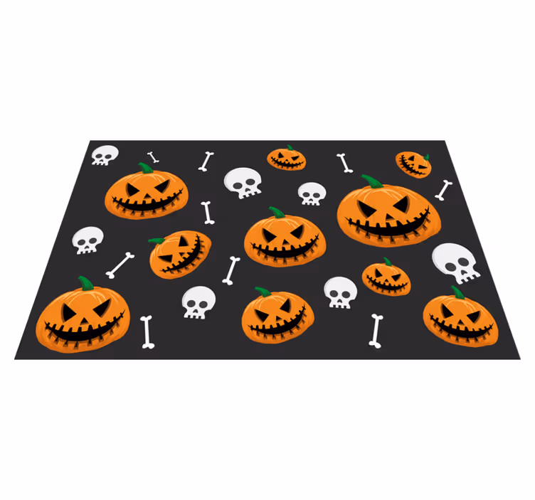 Individual mesa halloween patrón de calabazas - TenVinilo
