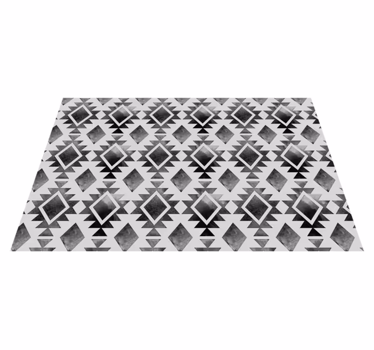 Mantel individual imitación patrón geométrico monocromo - TenVinilo