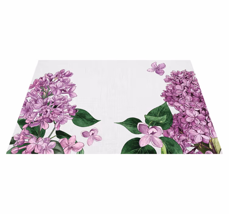 Individual original mesa patrón floral lila - TenVinilo