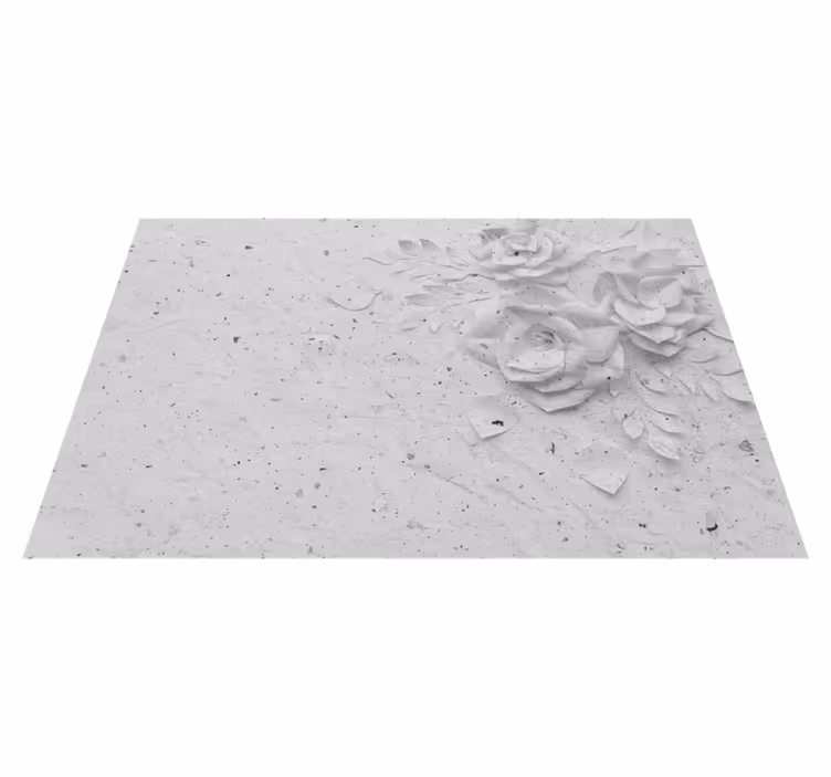Mantel individual imitación relieve floral elegante - TenVinilo