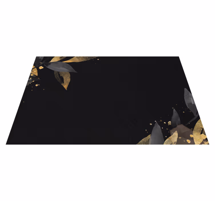 Individual mesa elegante motivos de hojas refinadas - TenVinilo