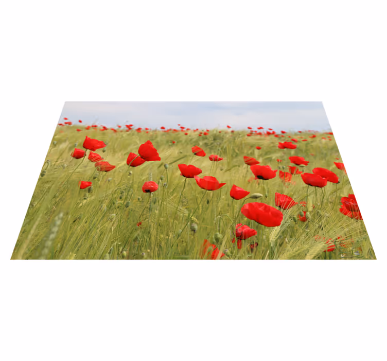 Individual original mesa manteles de campo de amapolas - TenVinilo