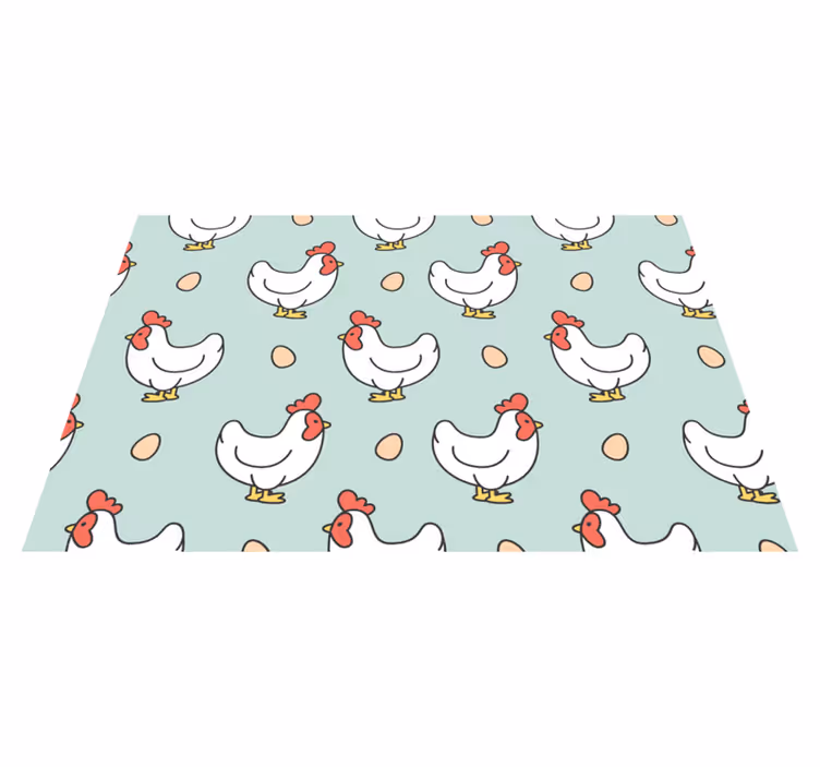 Individual mesa infantil patrones de gallinas divertidas - TenVinilo