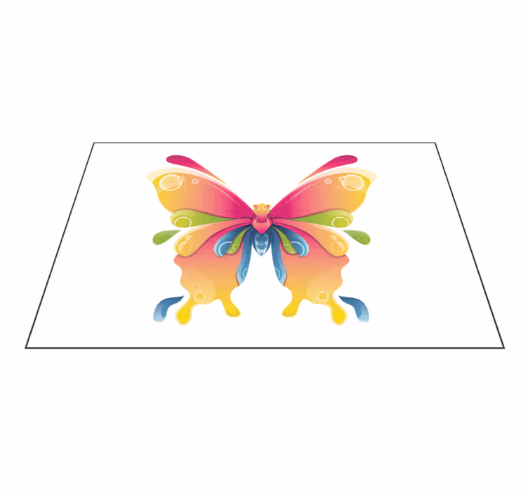 Individual original mesa motivo de mariposas coloridas - TenVinilo