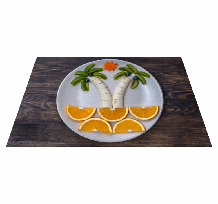 Individual original mesa arreglo de frutas tropicales - TenVinilo