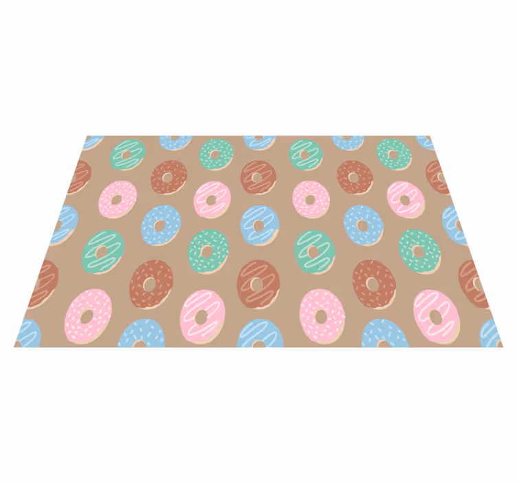 Individual original mesa motivo de donut vibrante - TenVinilo