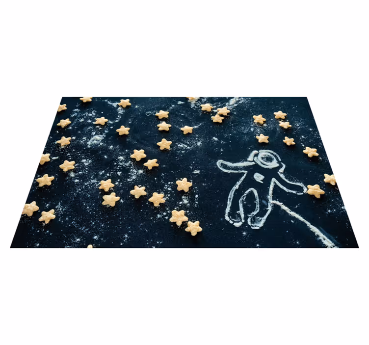 Mantel individual rectangular Harina de astronauta y estrellas de - TenVinilo