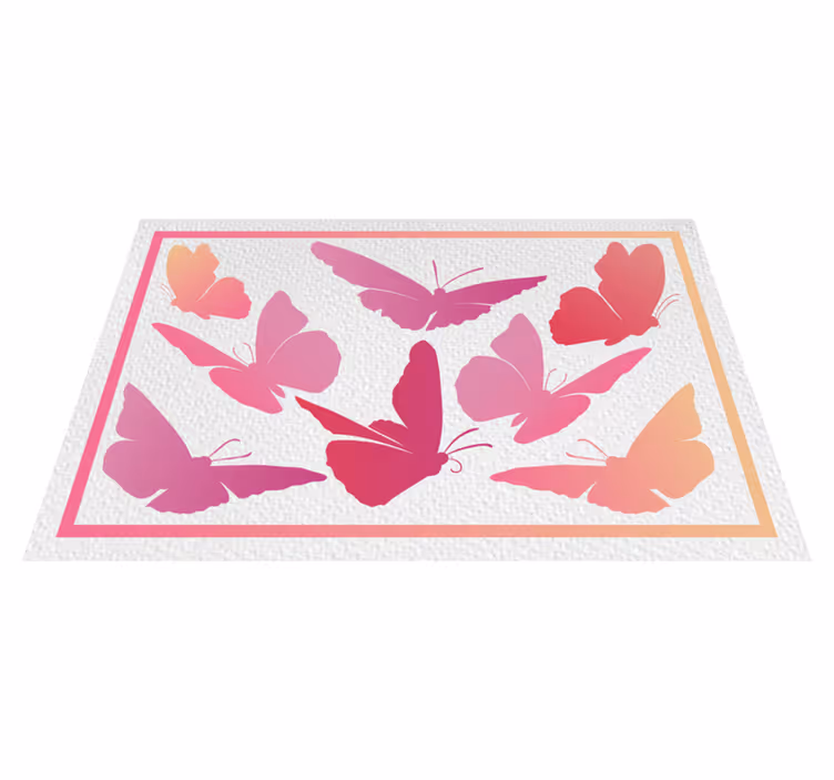 Mariposas rosadas silueta mariposas individuales - TenVinilo