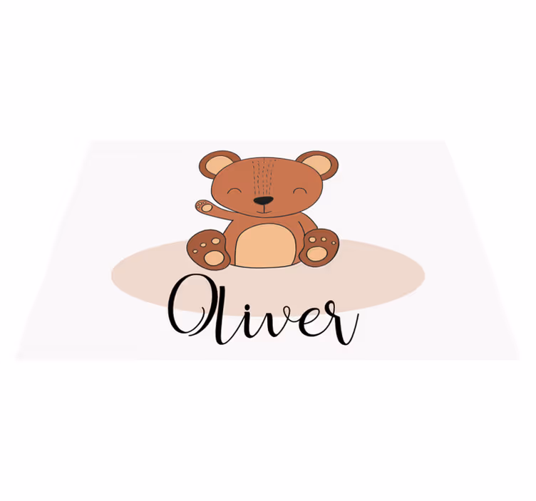Individual mesa infantil personaje oso tierno - TenVinilo
