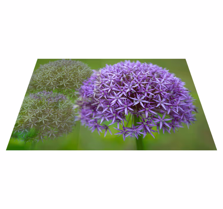 Mantel individual imitación flores moradas vibrantes - TenVinilo
