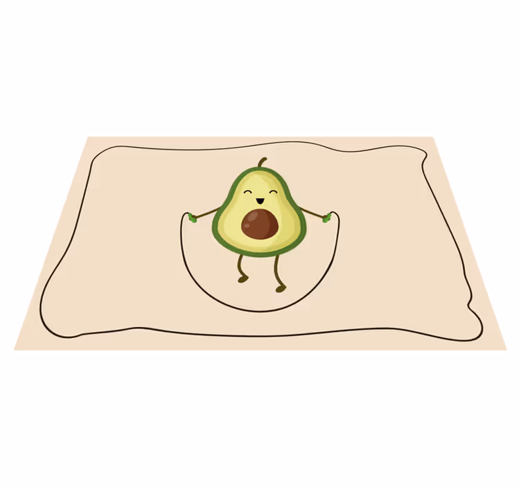 Individual mesa infantil saltador feliz aguacate - TenVinilo