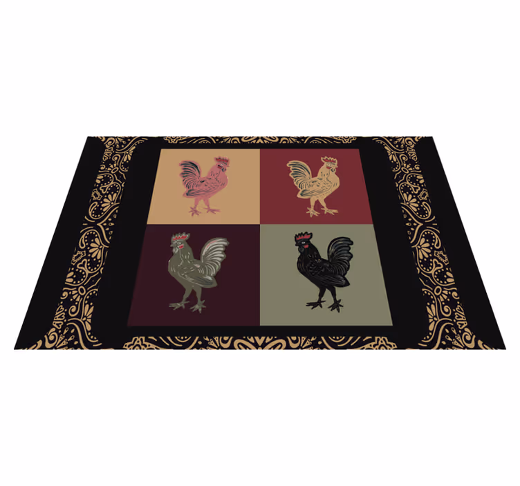 Individual original mesa motivos de gallo vibrantes - TenVinilo