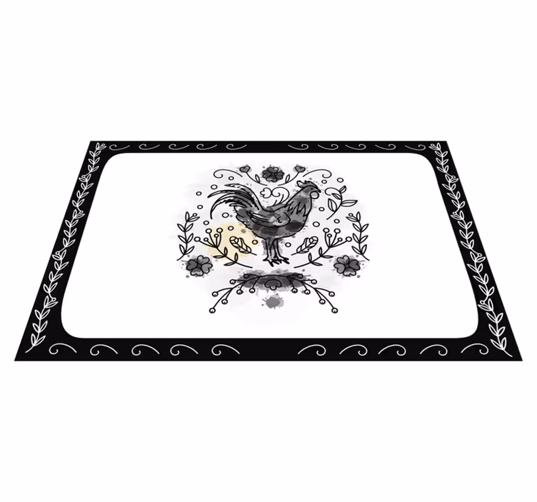 Individual mesa moderno ilustración elegante de gallo - TenVinilo
