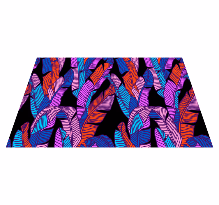 Mantel individual imitación motivos de hojas coloridas - TenVinilo