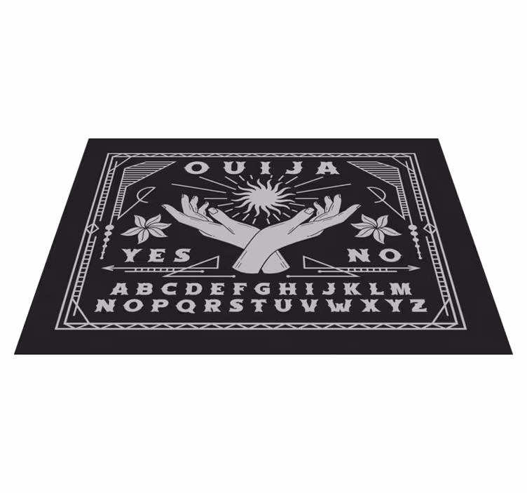 Mantel individual original Tablero de ouija blanco y negro - TenVinilo