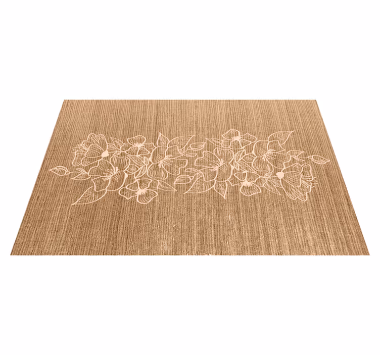 Mantel individual imitación superficie floral en relieve - TenVinilo