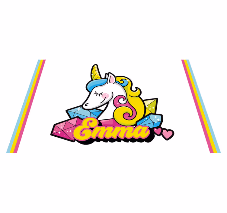 Individual mesa infantil tema gemas unicornio - TenVinilo