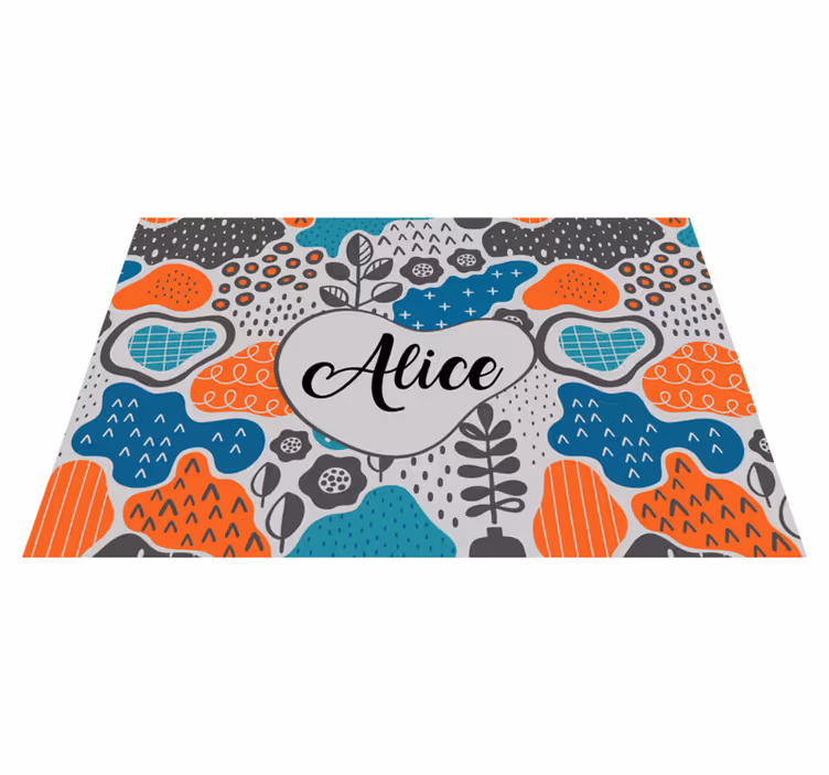 Individual mesa personalizable diseño de nombre divertido - TenVinilo
