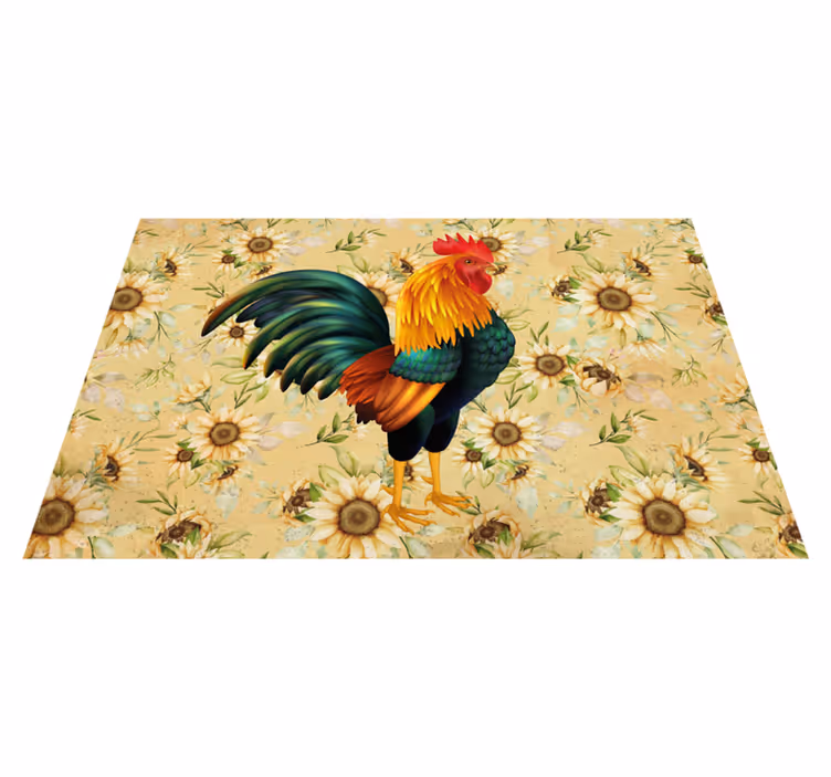 Individual original mesa centro de mesa gallo colorido - TenVinilo